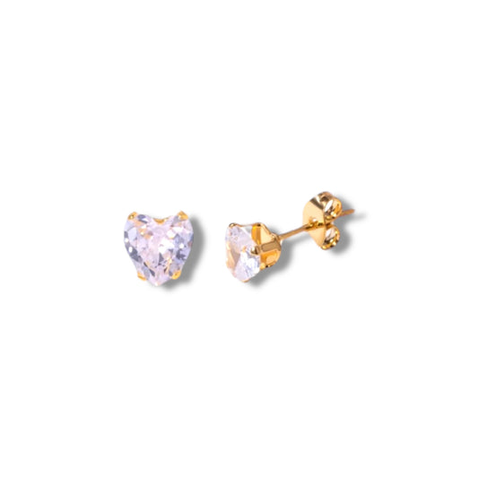 Aretes de corazon cristal