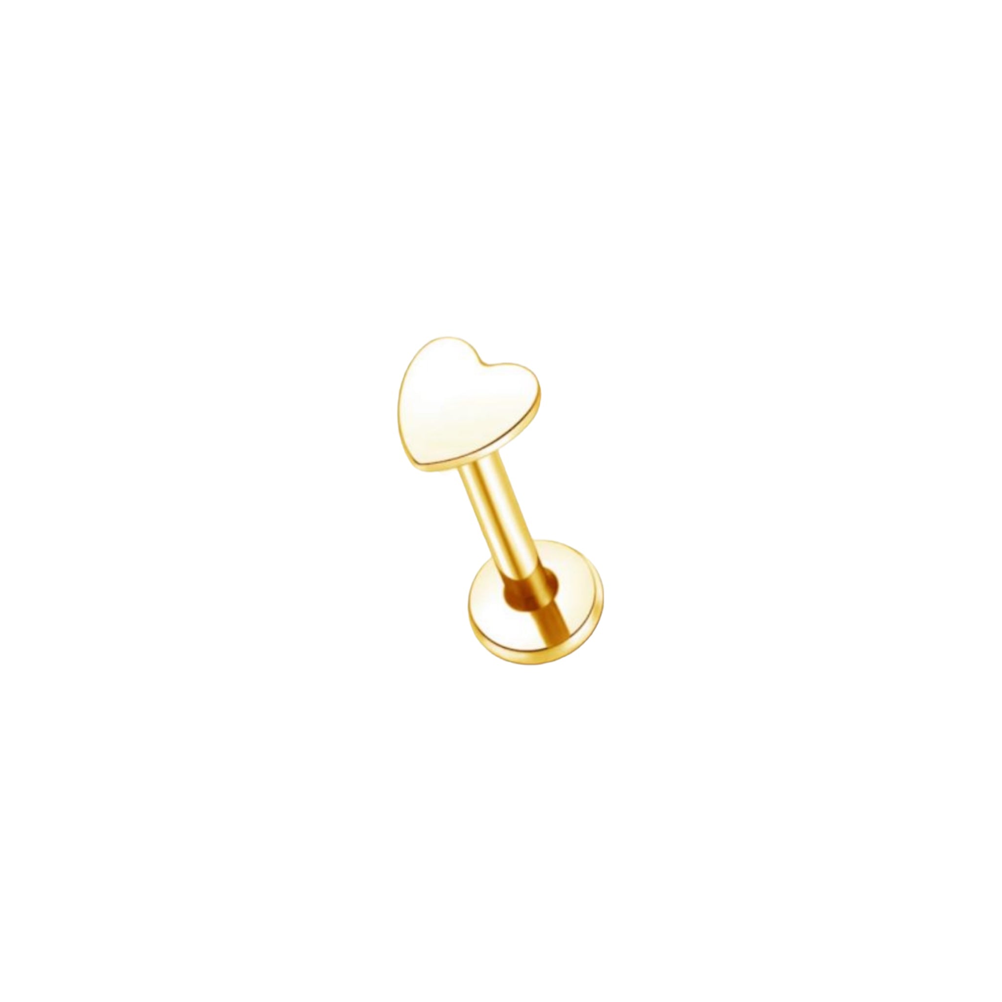 Piercing corazon liso titanio