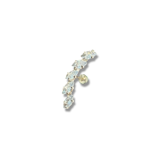 Piercing caminera ovalos oro 10k
