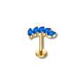 Piercing caminera azul titanio