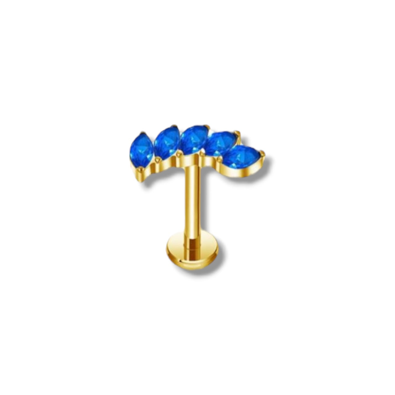 Piercing caminera azul titanio