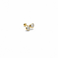 Piercing doble corazon ziconias oro 10k