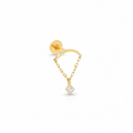 Piercing curva cadena y zirconia