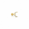 Piercing luna zirconias y opalo titanio