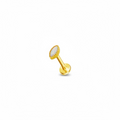 Piercing ovalo opalo biselado titanio