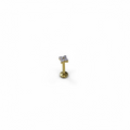 Piercing mini flor rosa de 4 petalos titanio