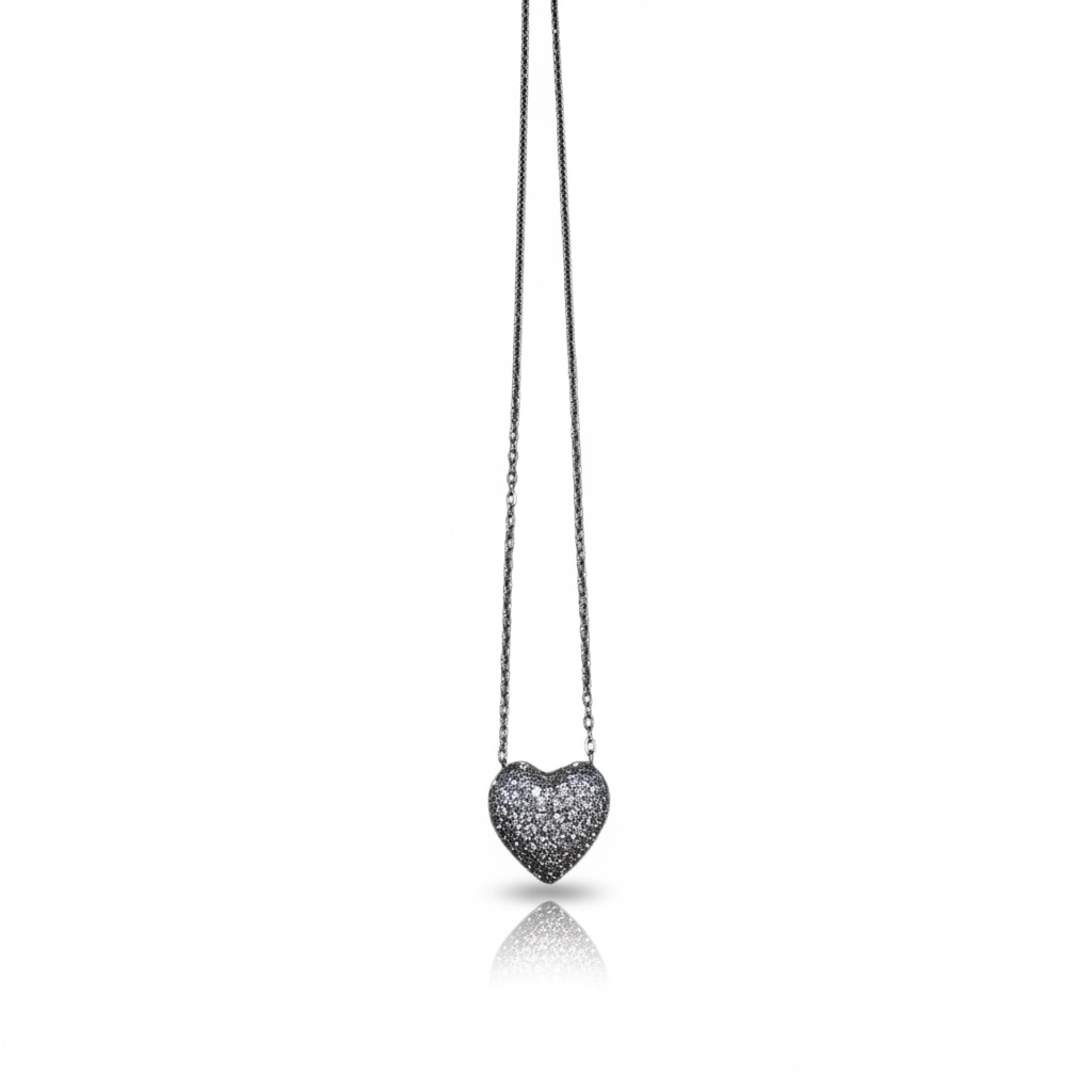 Silver V necklace