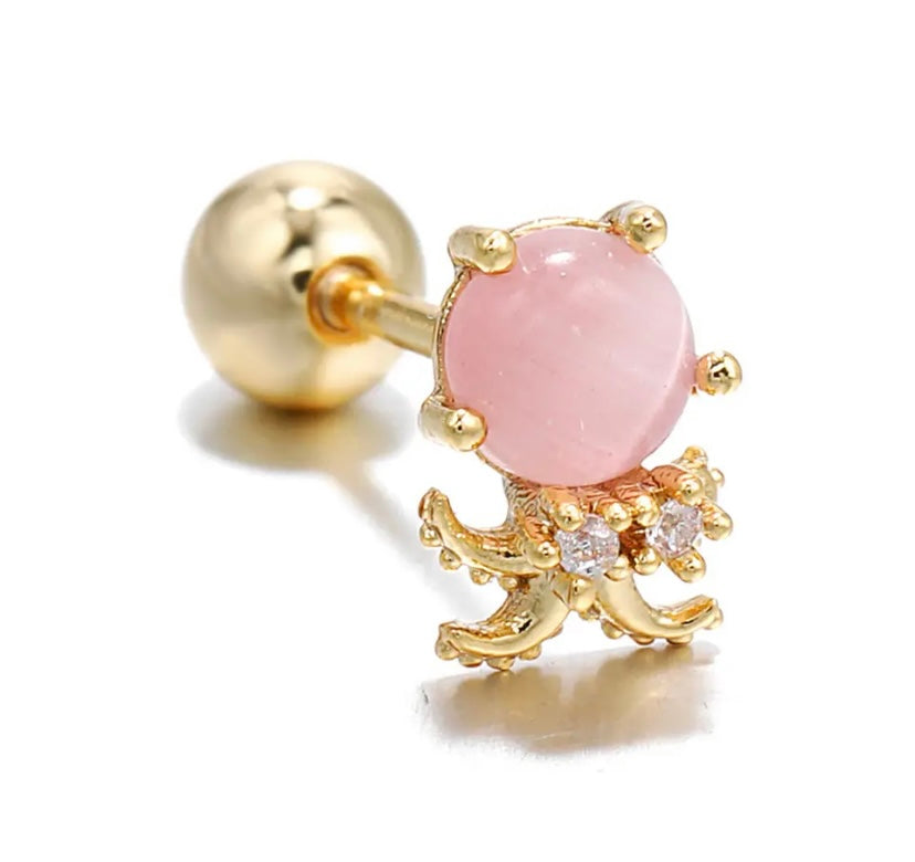 Piercing pulpo rosa
