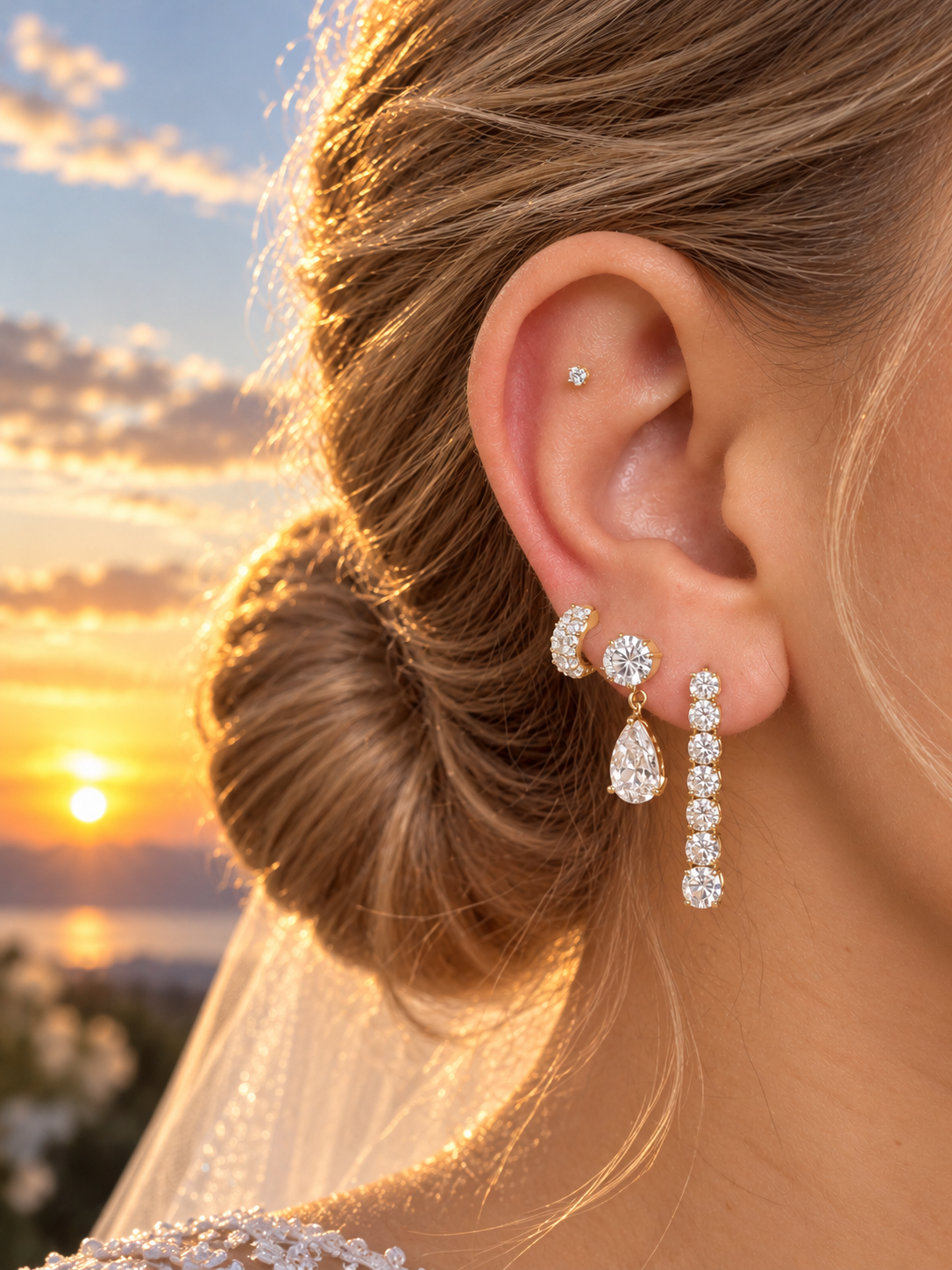 Golden Alva Studs