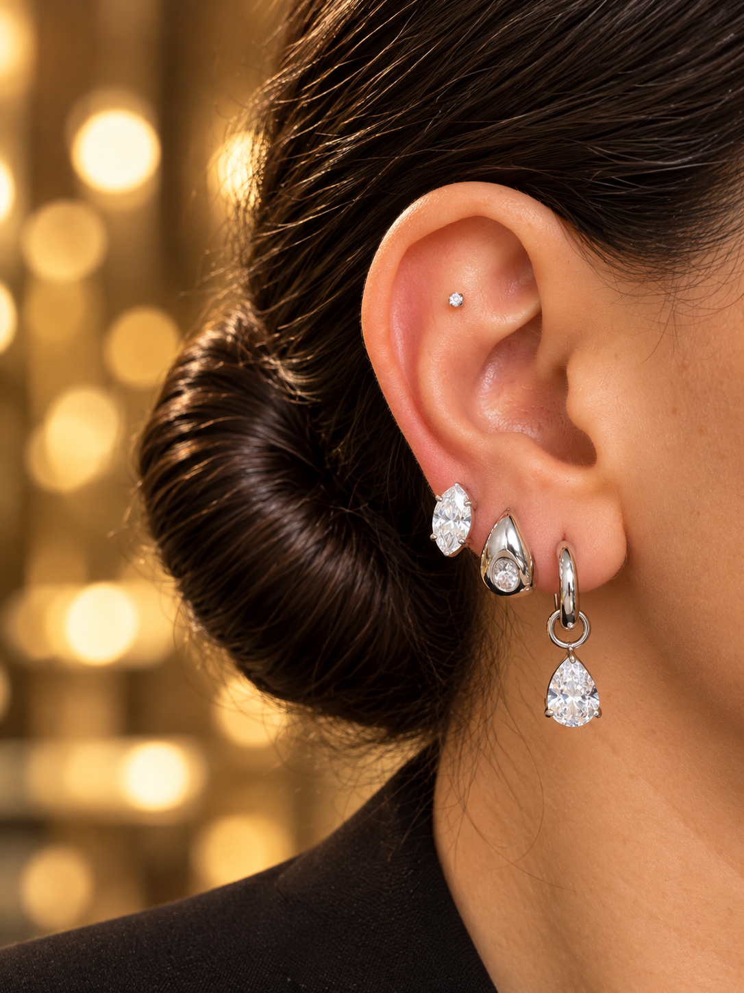Silver Elan hoops