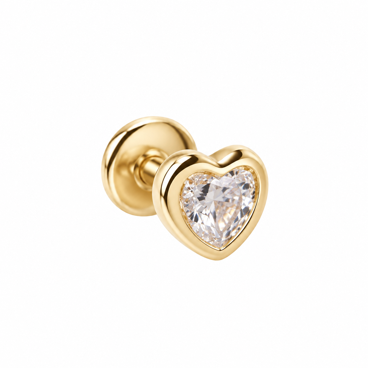 Piercing mini corazon con bisel