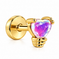Piercing corazon tornasol