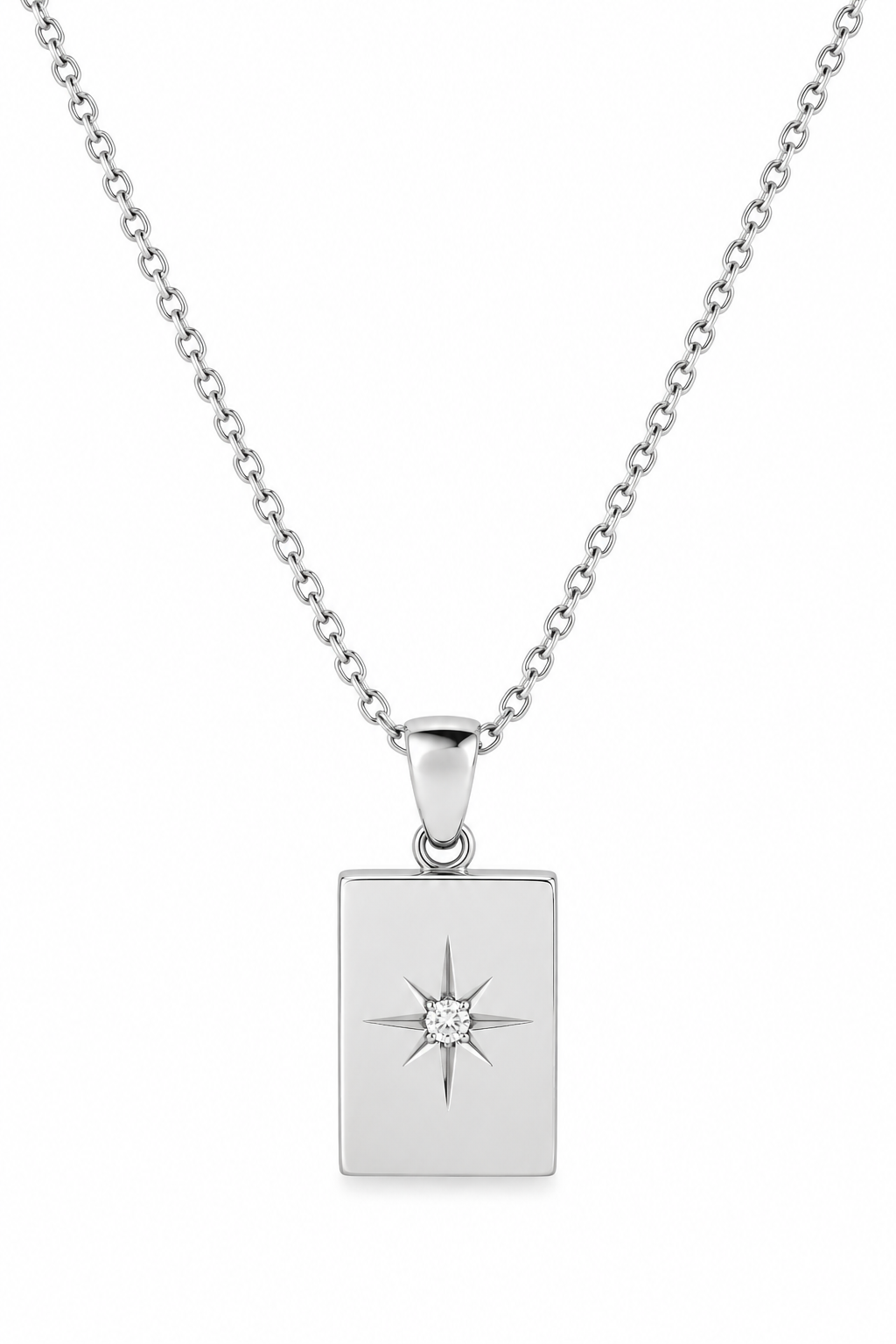 Silver star necklace