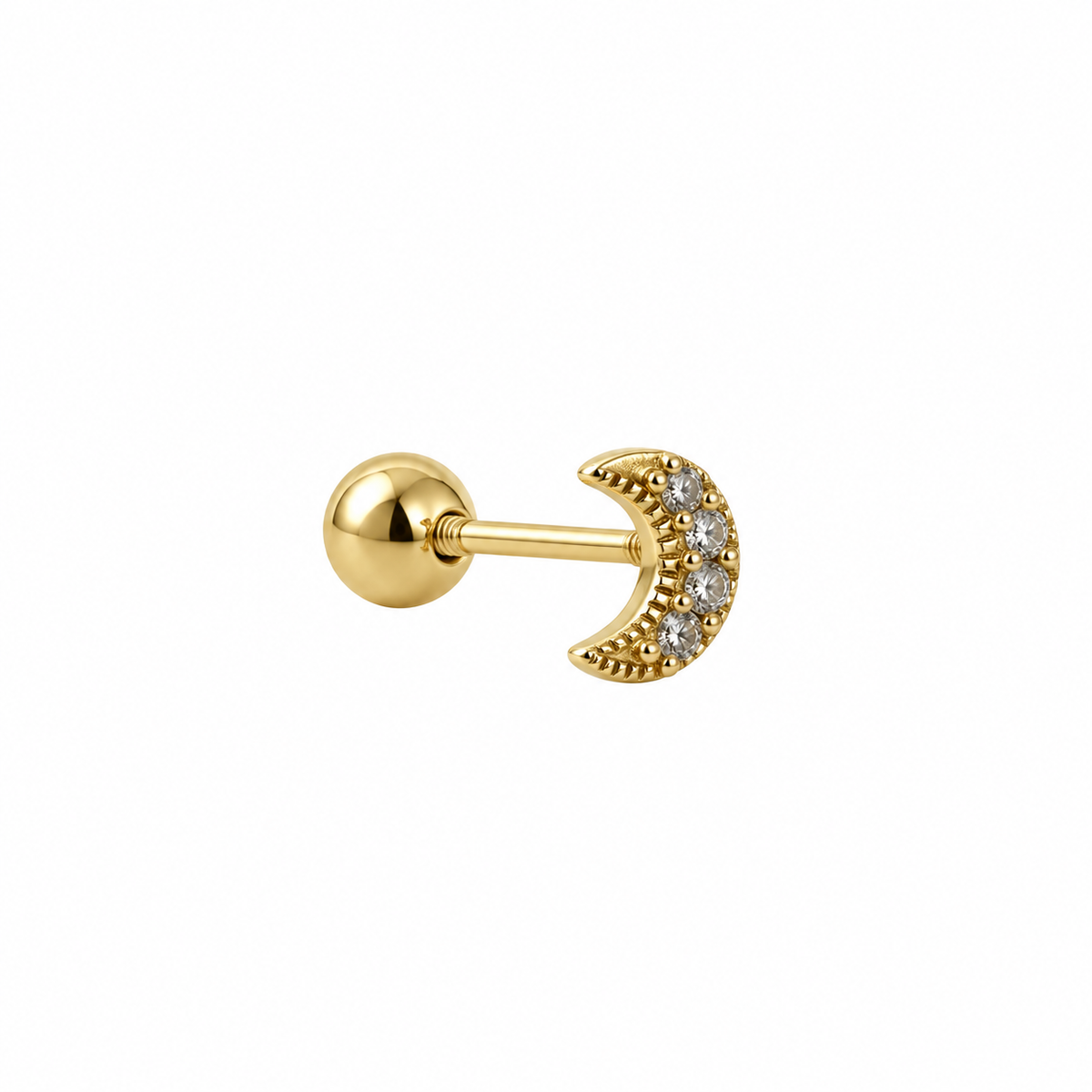 Piercing luna con circonias