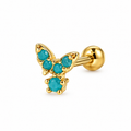Piercing mini mariposa turquesa