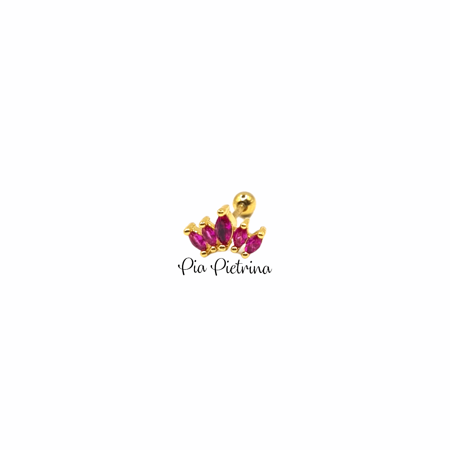 Piercings de corona de 5 colores - Pia Pietrina