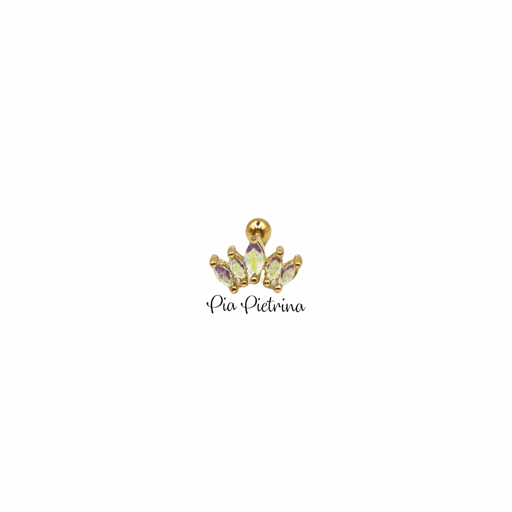 Piercings de corona de 5 colores - Pia Pietrina