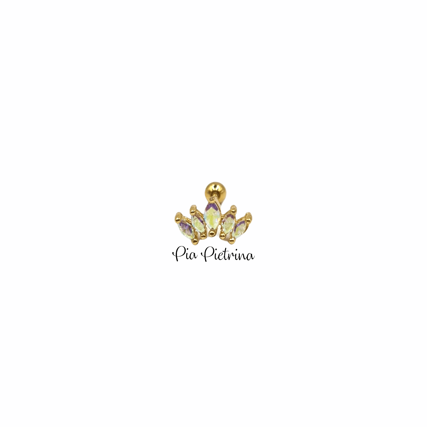 Piercings de corona de 5 colores - Pia Pietrina