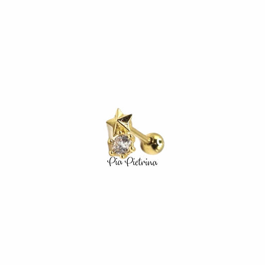 Piercing mini estrella y circonia - Pia Pietrina