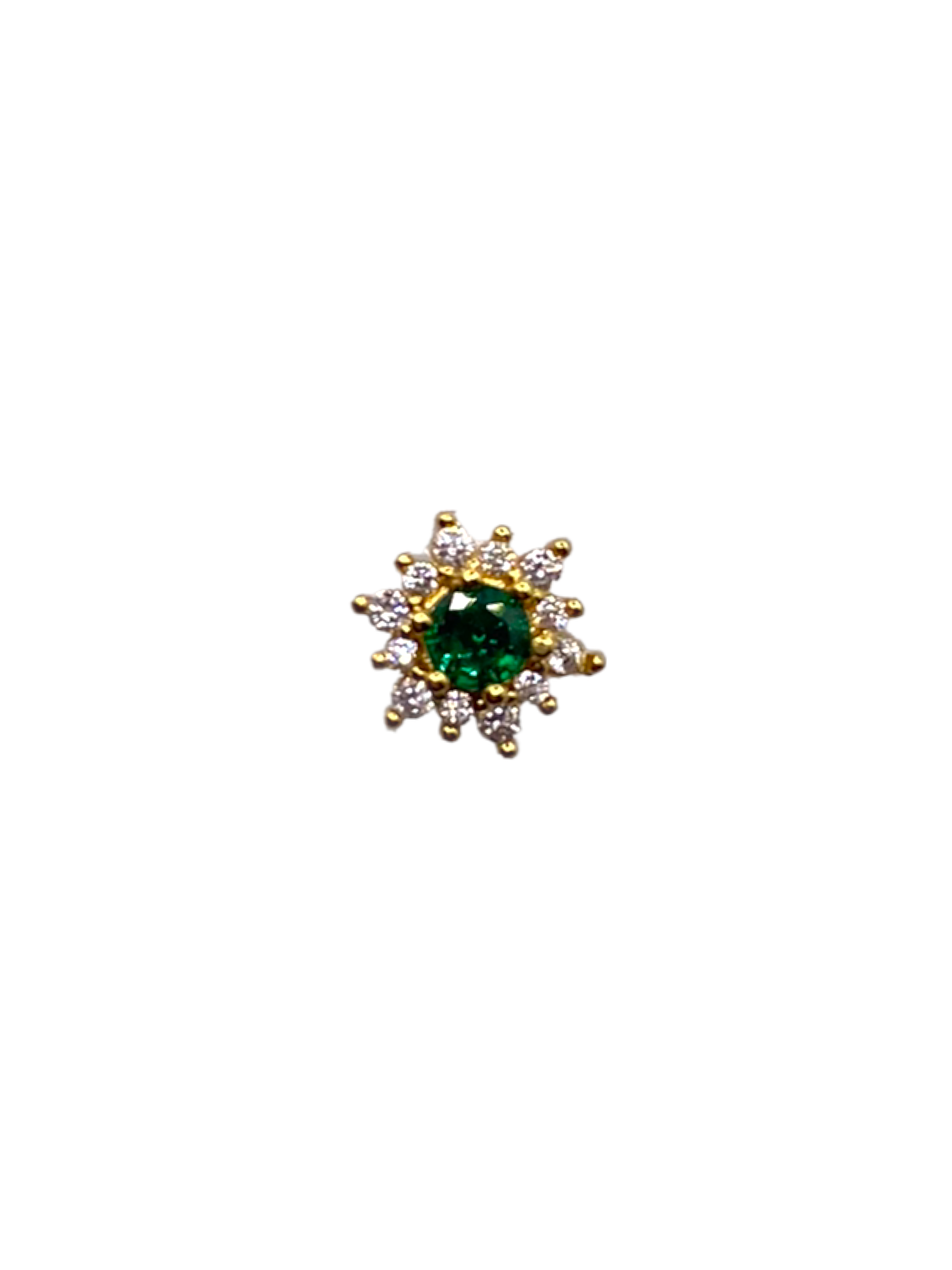 Magic green flower piercing