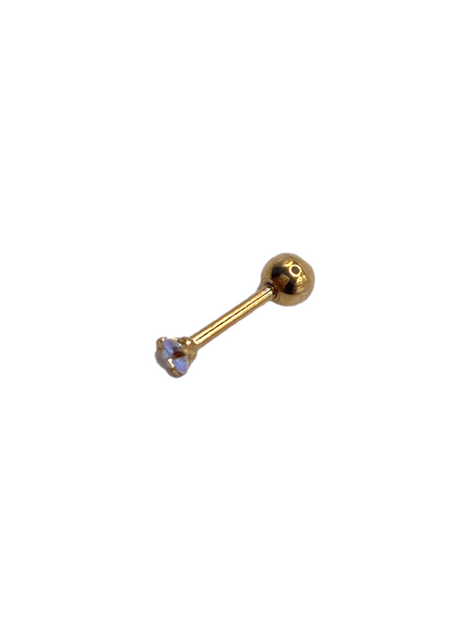 Piercing circonia tornasol 2mm