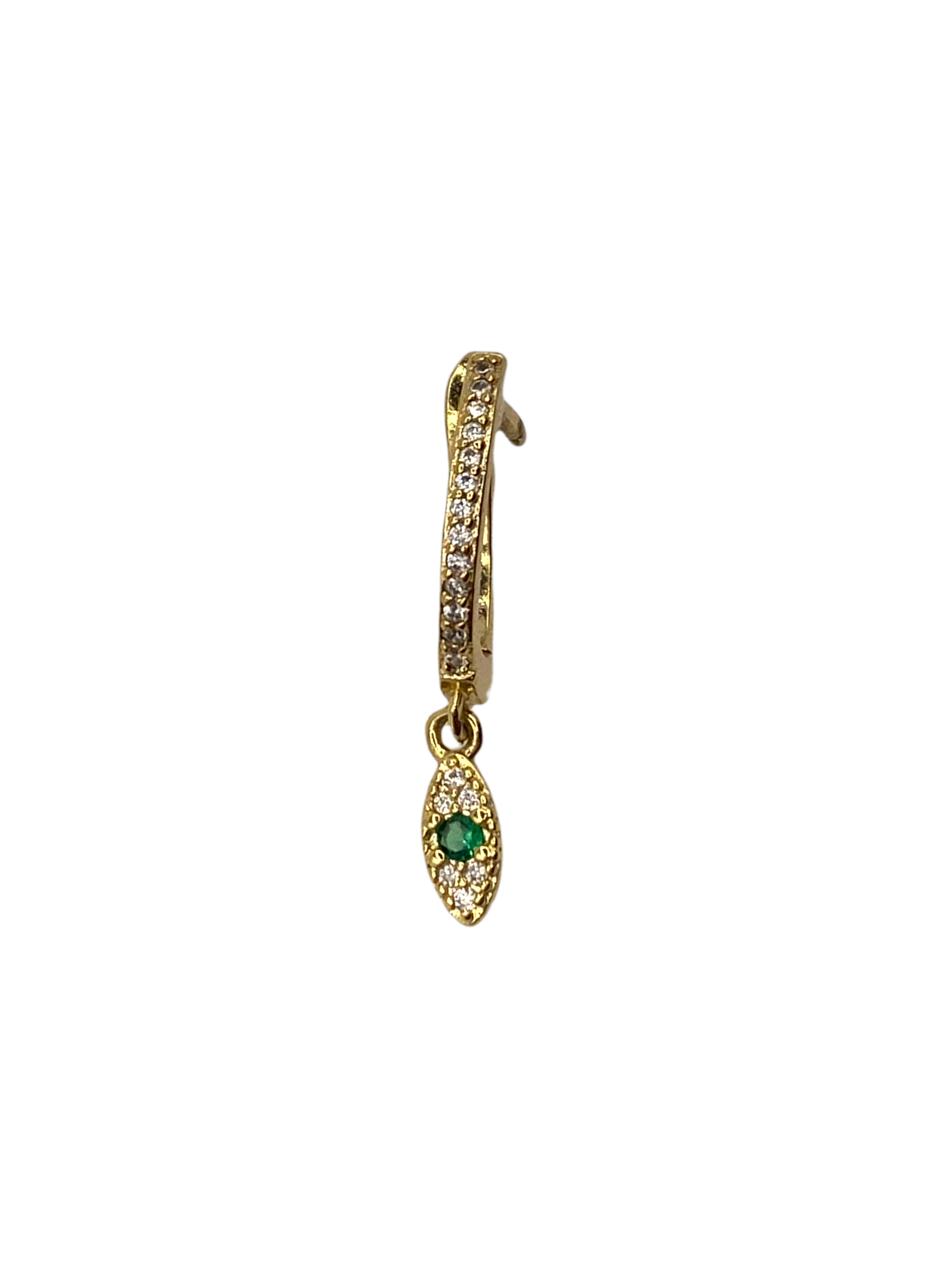 Green eye earring