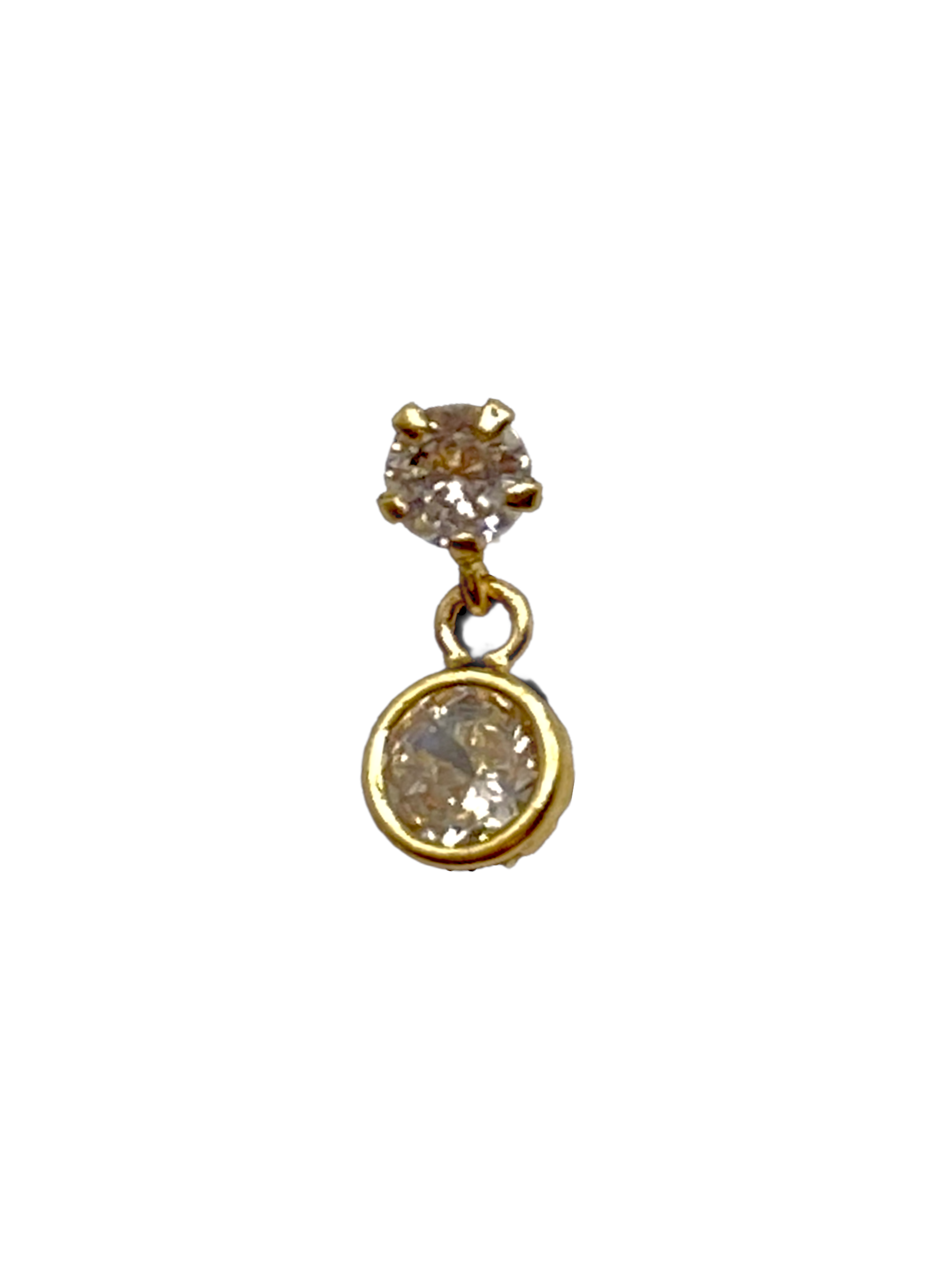 Piercing circonia colgante