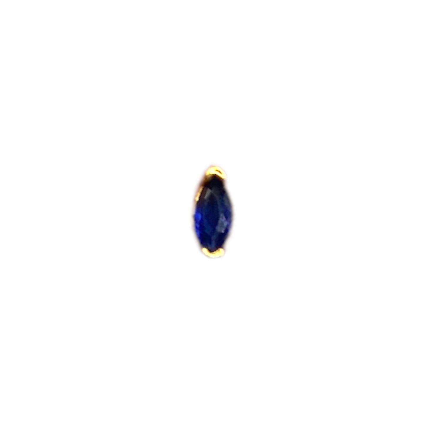 Piercing mini ovalo azul