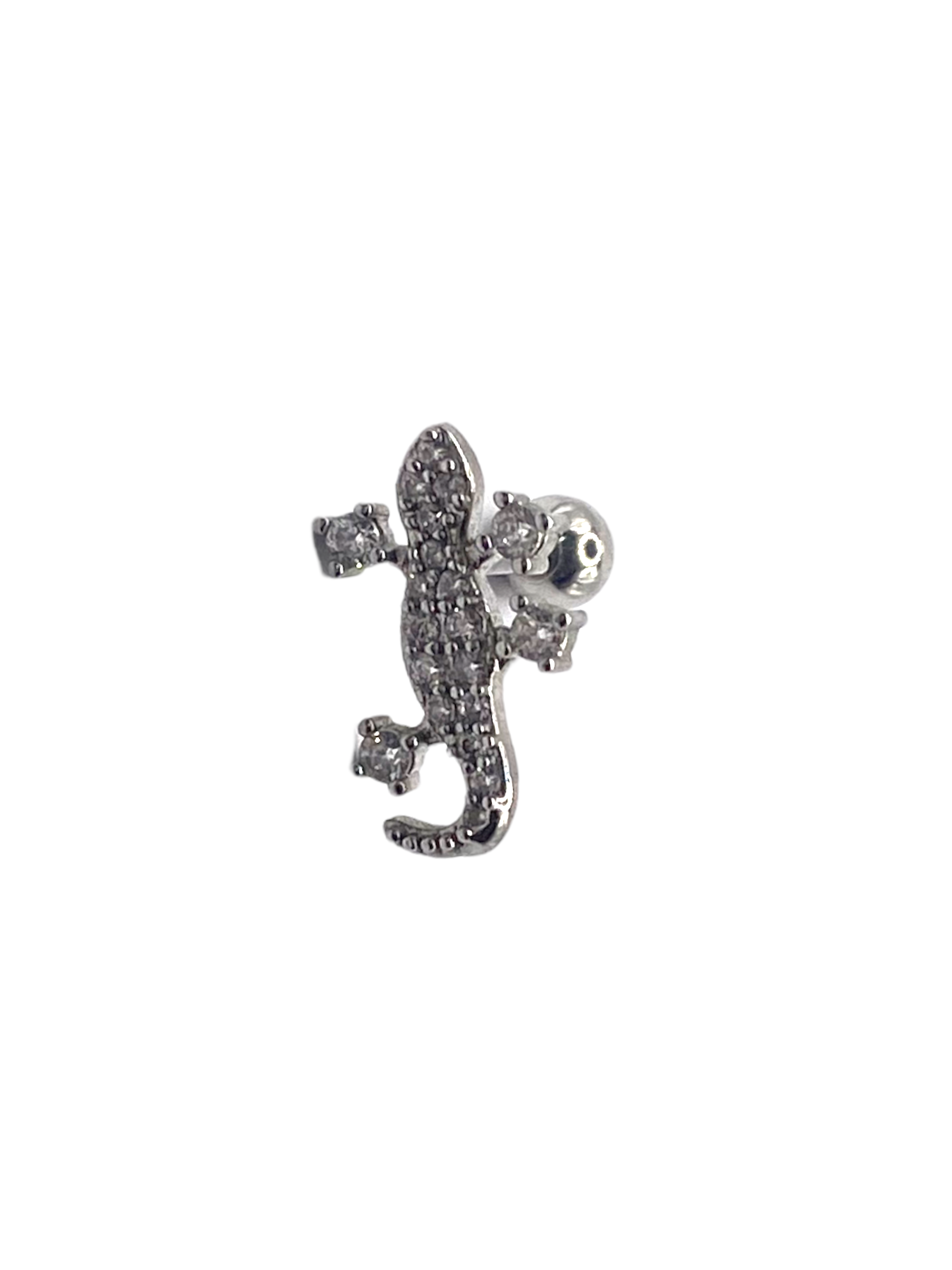 Piercing lagartija plateada