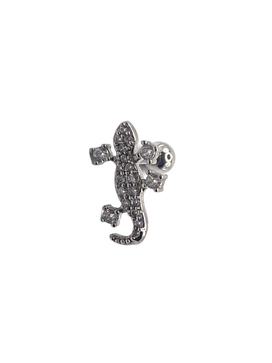 Piercing lagartija plateada