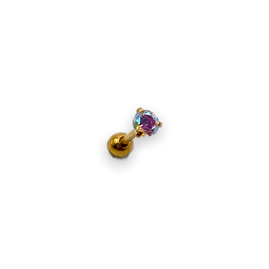 Piercing circonia tornasol 3mm