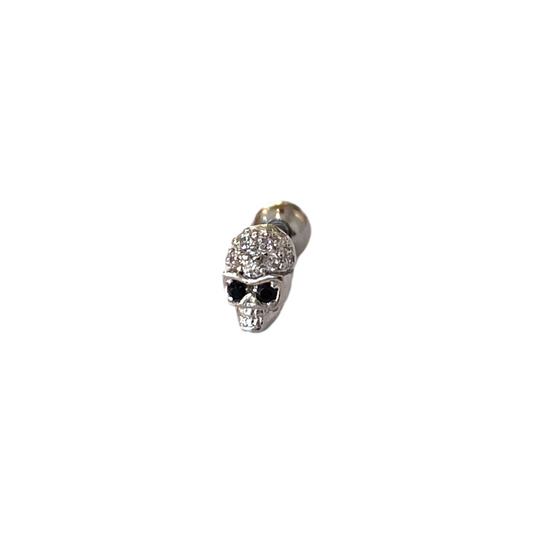 Piercing mini calavera plateada