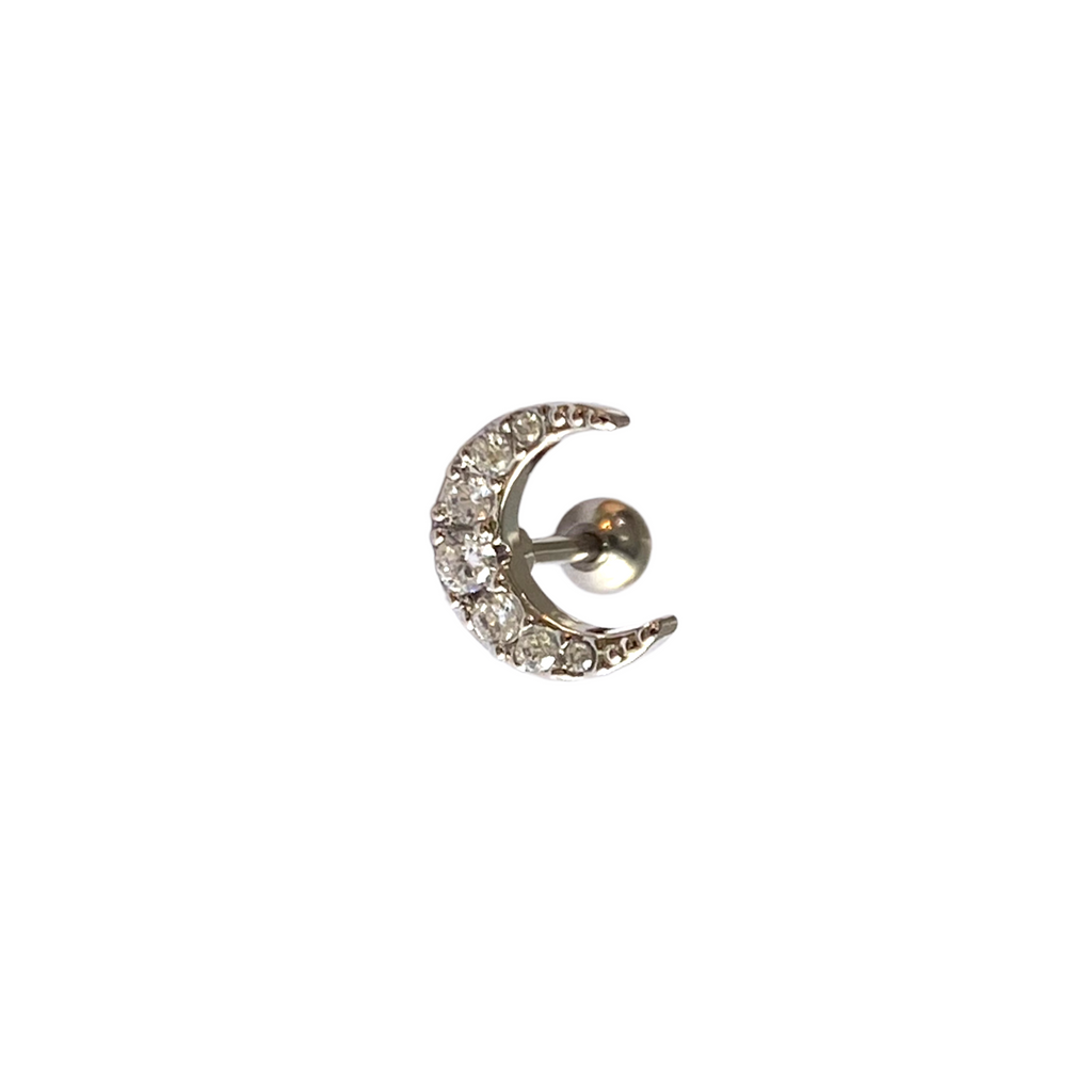 Piercing luna plateada