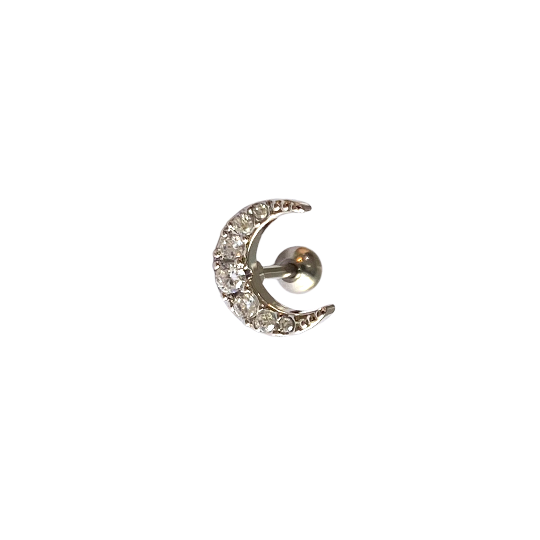 Piercing luna plateada