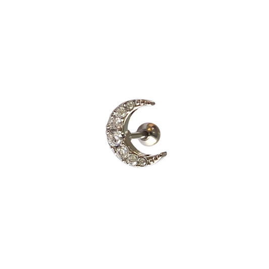 Piercing luna plateada