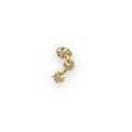 Piercing 3 estrellas blancas