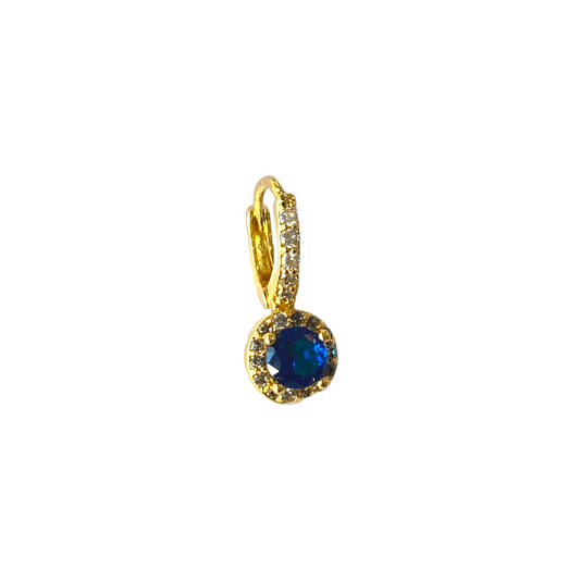 Arracada circonia azul