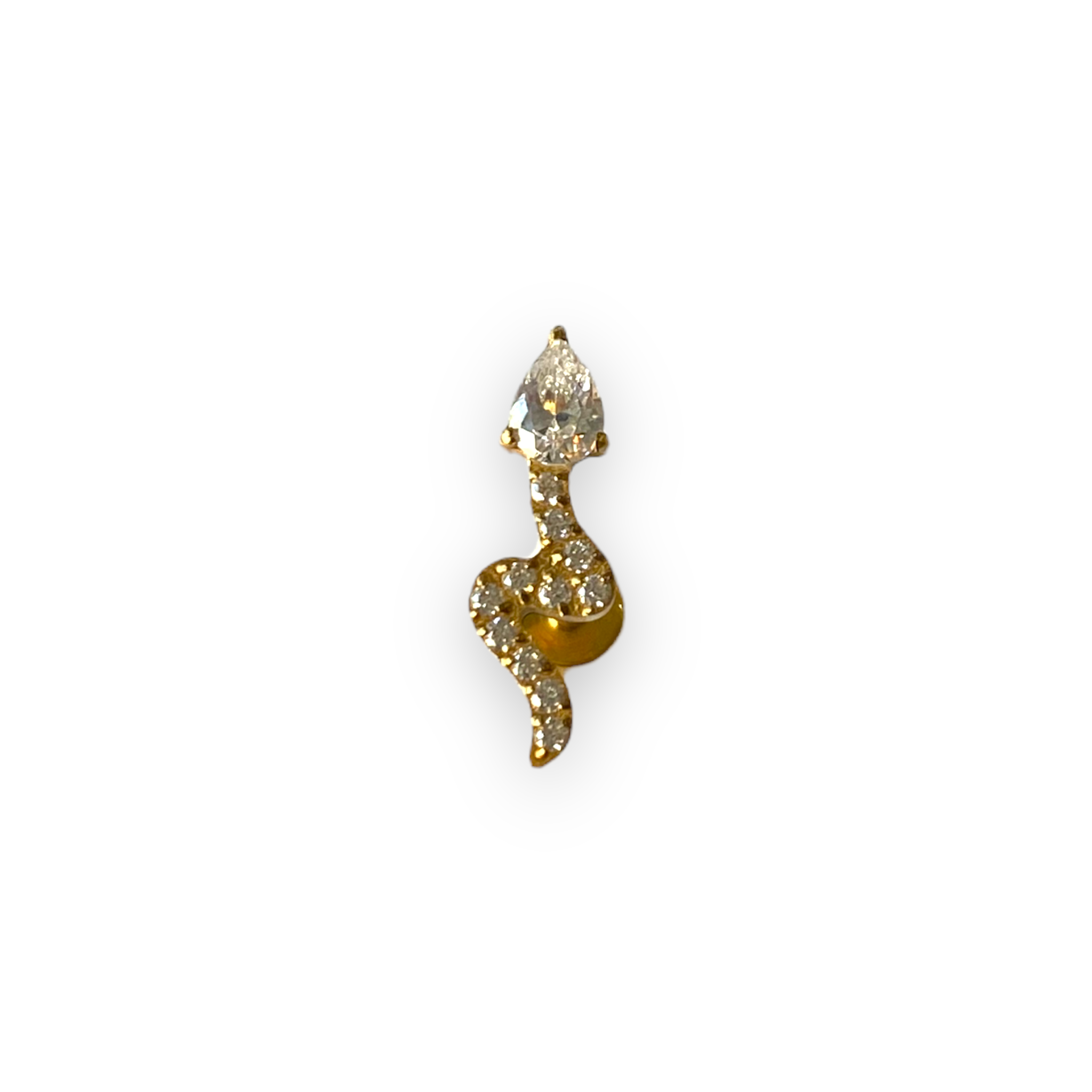 Piercing vibora pave titanio