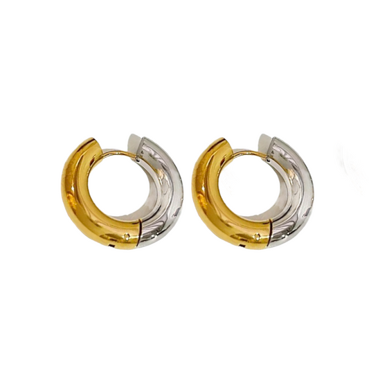 Oro e argento hoops