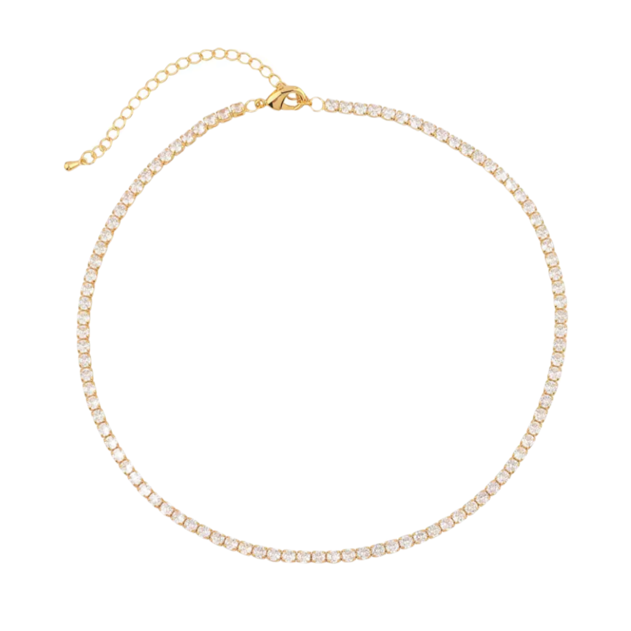 White tenis necklace 3mm