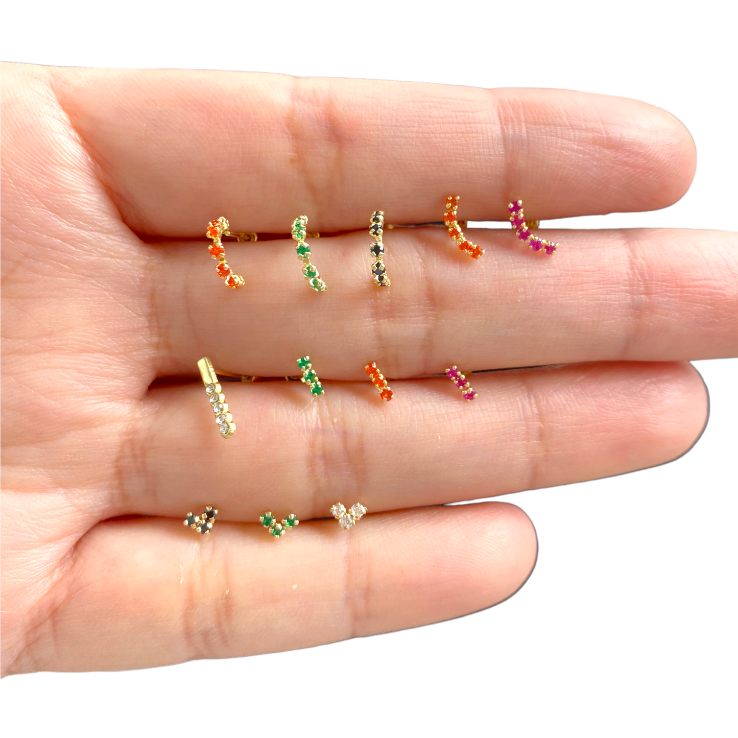 Piercing barrita de 3 naranja