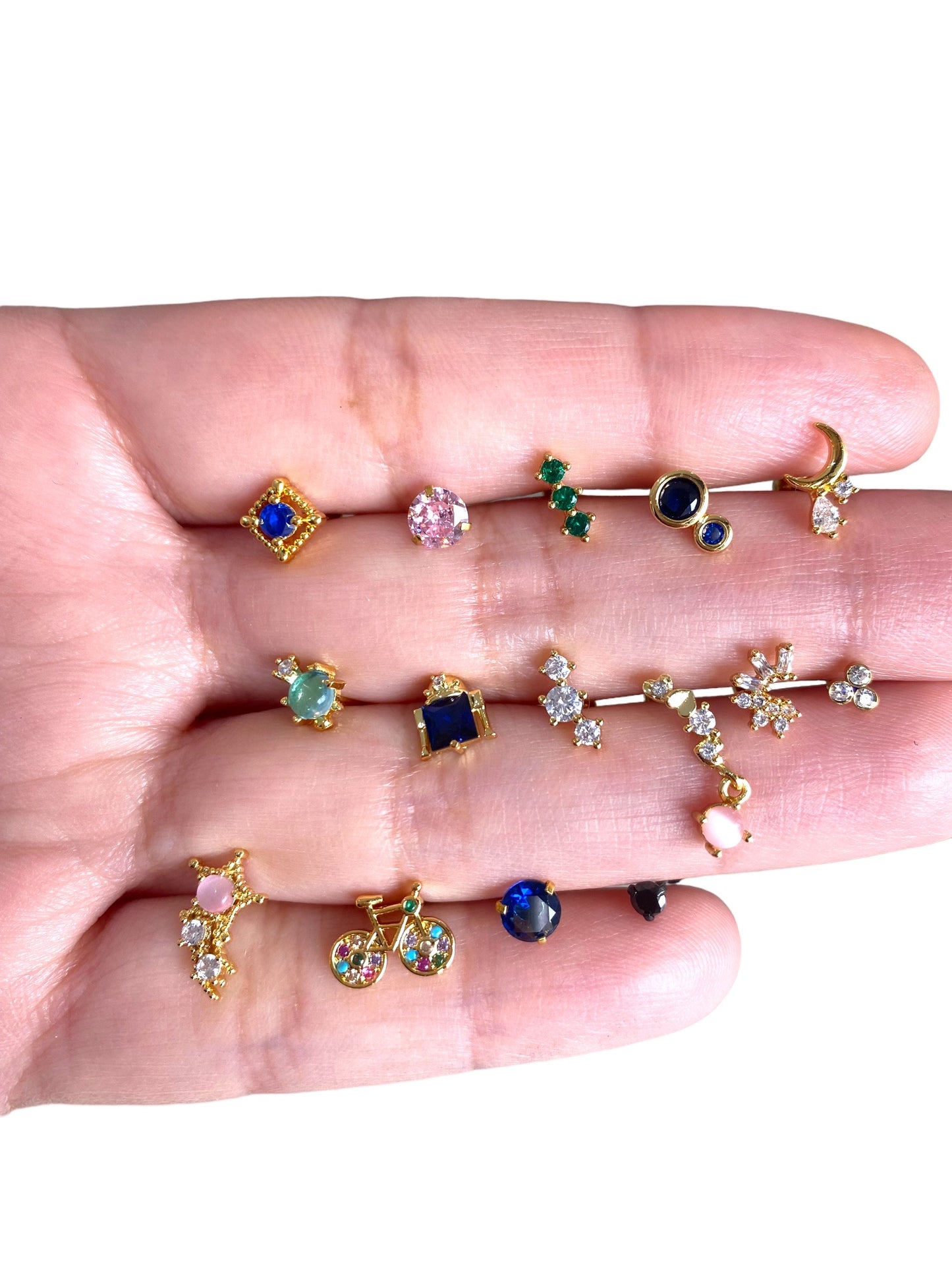 Piercing barrita de 3 verde