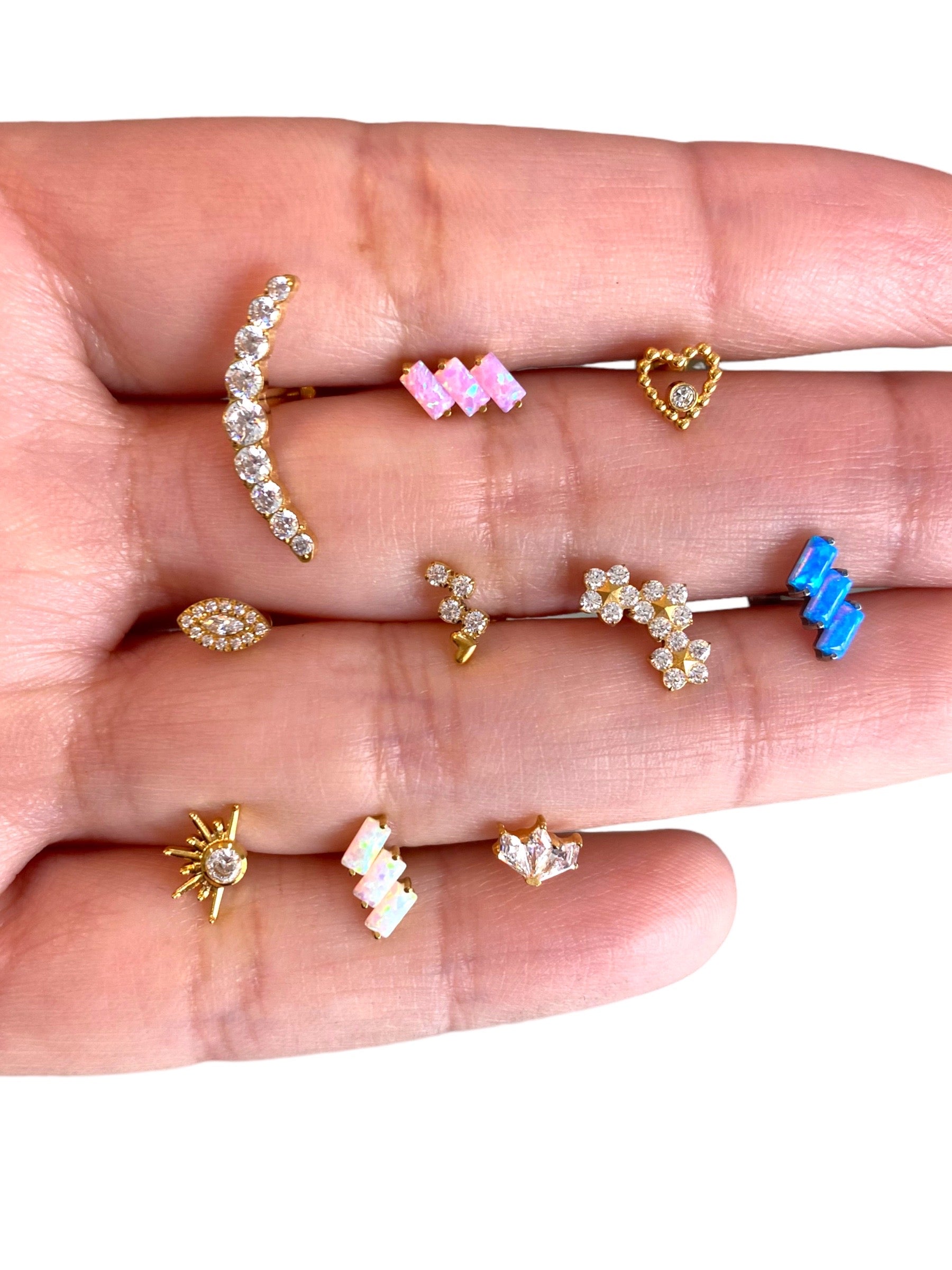 Piercing caminera larga titanio