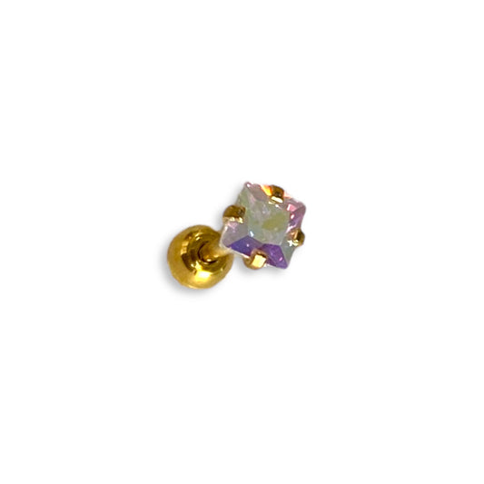 Piercing cuadro tornasol 3mm
