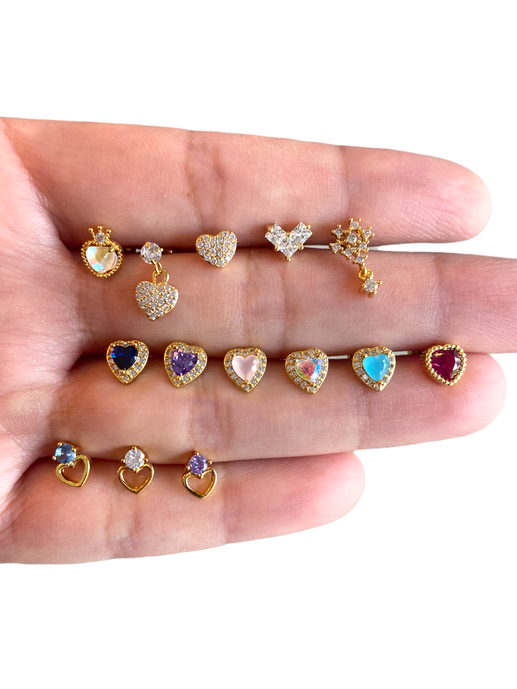 Piercing corazon siluta circonia morada