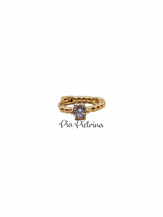 Arracada bolitas y circonia - Pia Pietrina