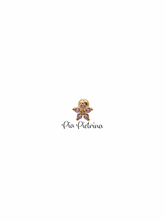 Piercing flor rosa - Pia Pietrina